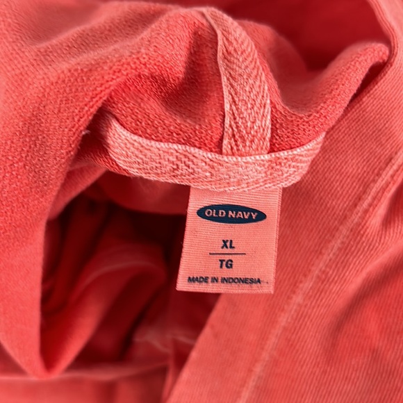 Old Navy French terry cropped hoodie for women size XL, color, orange/peach. - Picture 8 of 8